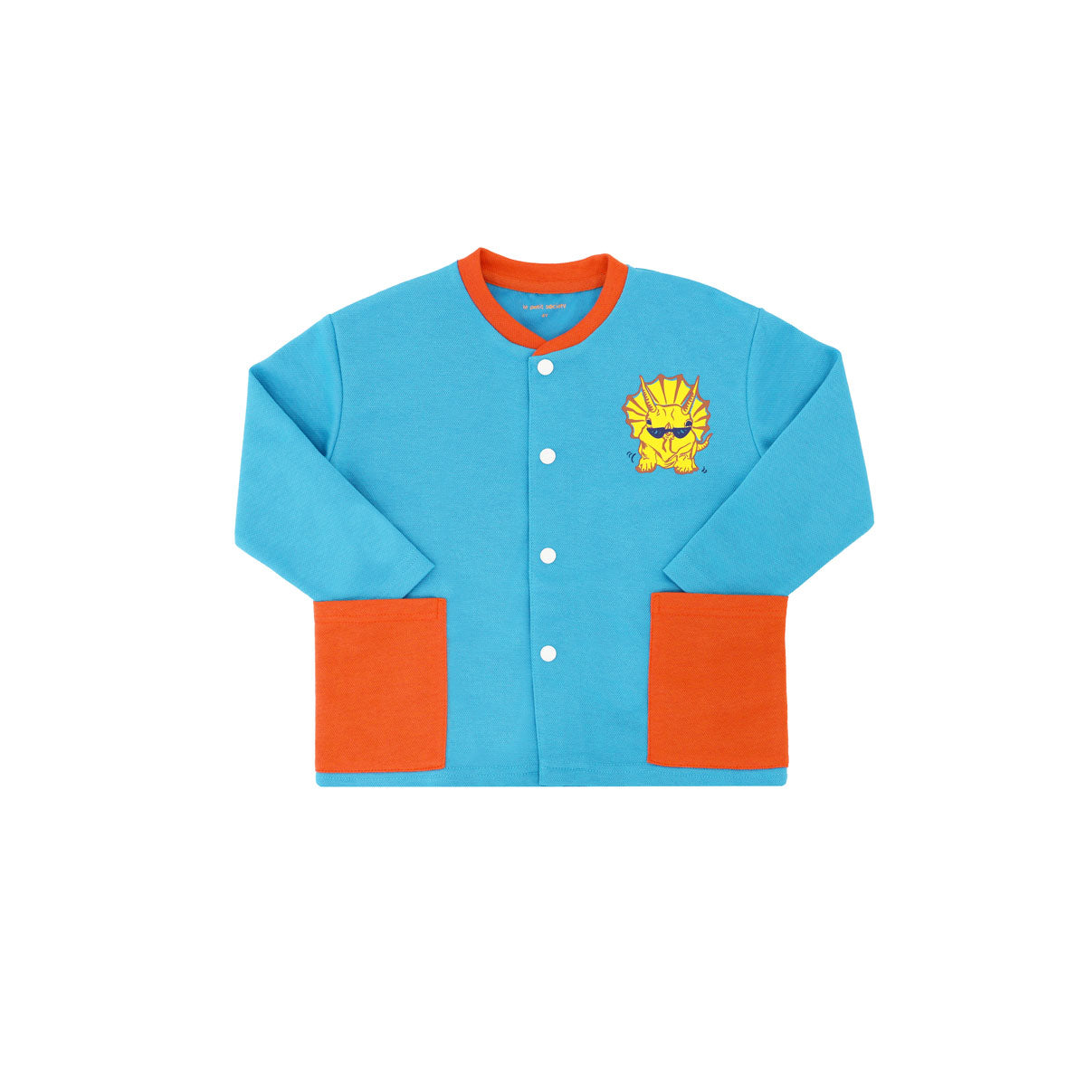 Made for Play - Biker Cardigan with Colourblock in Blue by Le Petit Society — image 6