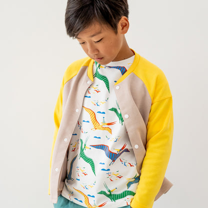 Made for Play - Biker Cardigan with Colourblock in Beige by Le Petit Society — image 14