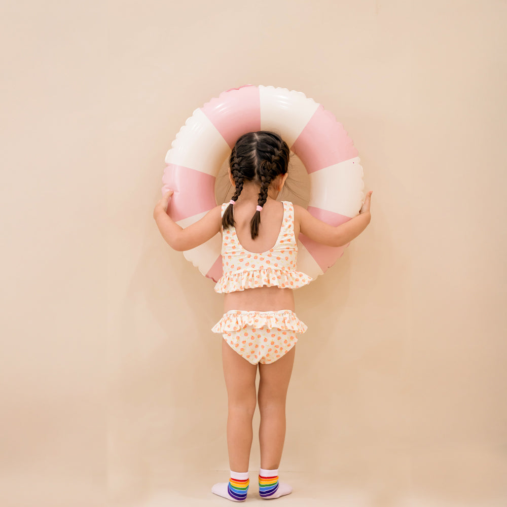 Bikini Top and Bottom Set in Peach Print by Le Petit Society — image 10