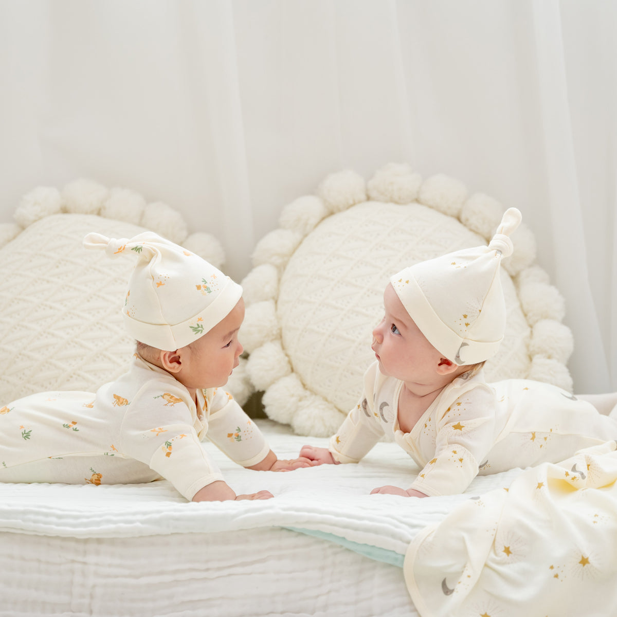 Baby Organic Zip Sleepsuit in Bird Print (Personalisable) by Le Petit Society — image 11