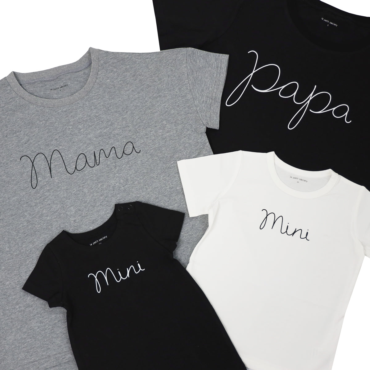Family Tees - Mama Tee in Dark Grey by Le Petit Society — image 3