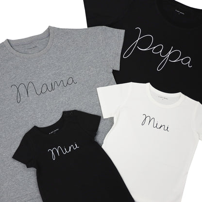 Family Tees - Mama Tee in Dark Grey by Le Petit Society — image 3