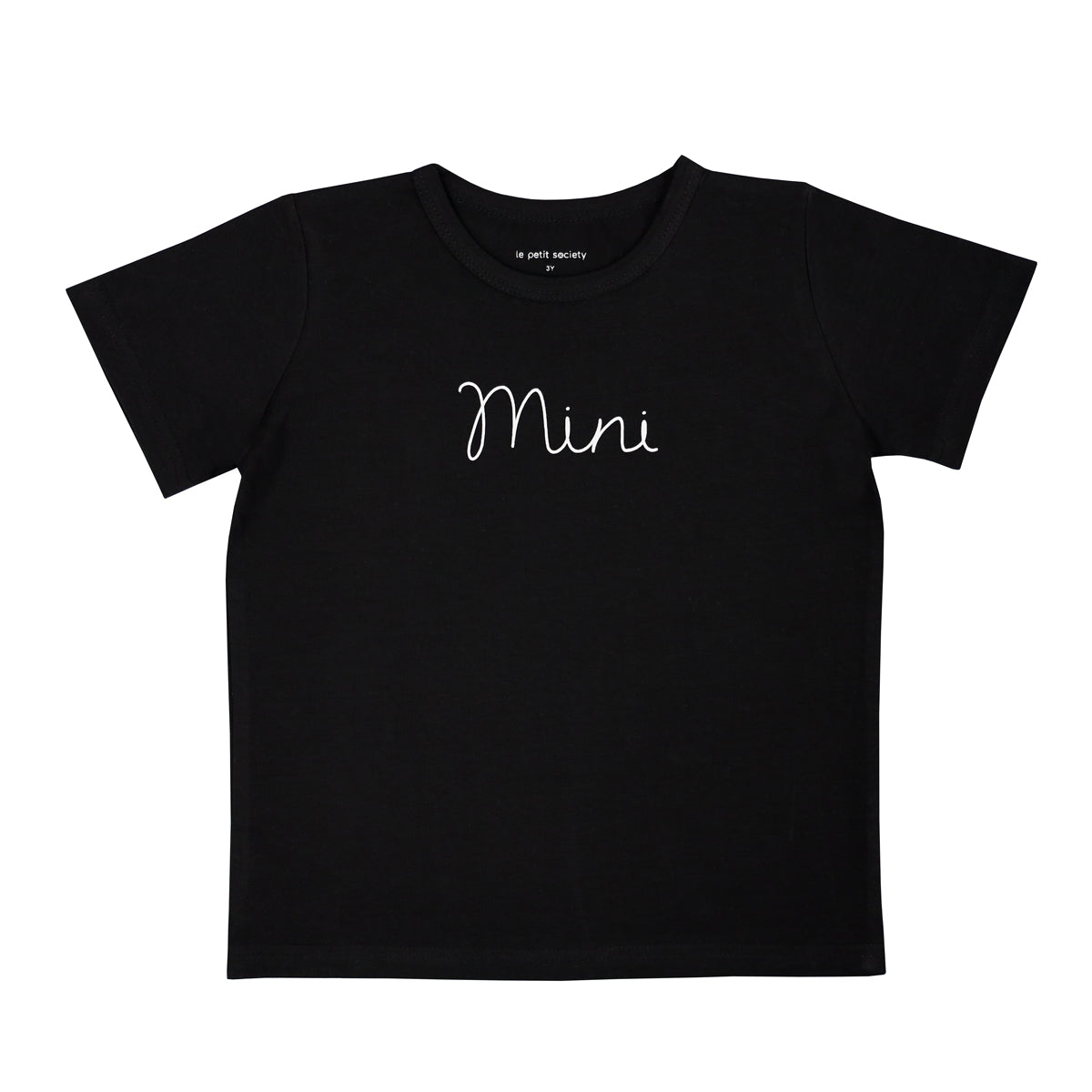 Family Tees - Mini Kids Tee in Black by Le Petit Society