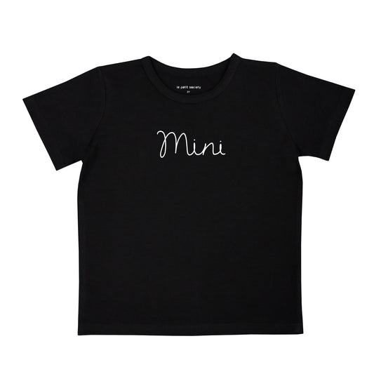 Family Tees - Mini Kids Tee in Black by Le Petit Society