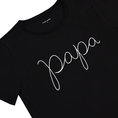 Family Tees - Papa Tee in Black by Le Petit Society — image 5