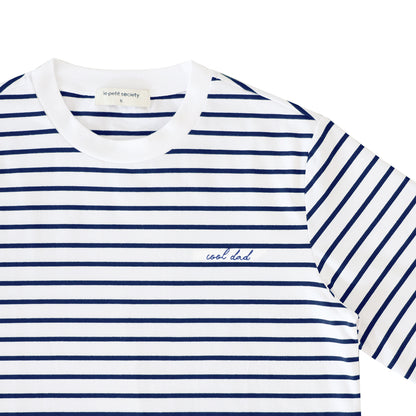 Family Tees - Personalisable Adult Striped Tee in Navy (Unisex) by Le Petit Society — image 5