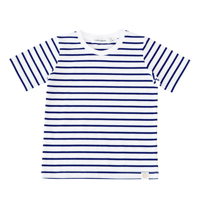 Family Tees - Personalisable Kids Striped Tee in Navy by Le Petit Society — image 9