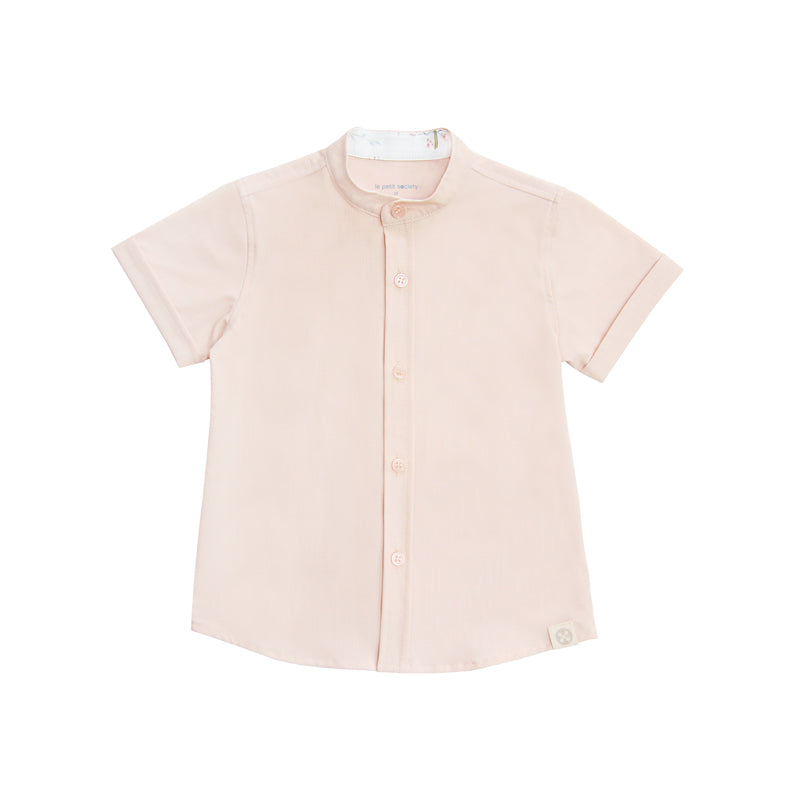 Botanic Series - Boys Plain Shirt in Champagne by Le Petit Society — image 5