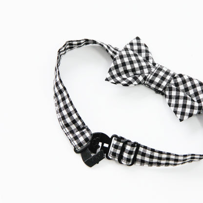 Papa & Mini - Baby Boy Bow Tie Romper in Black Gingham by Le Petit Society — image 13