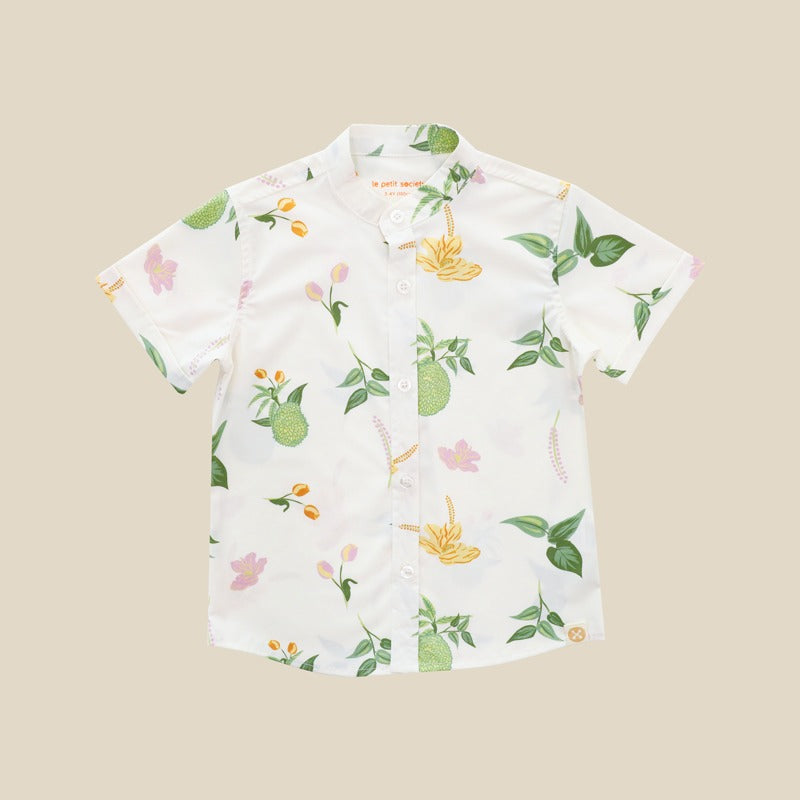 Heritage Series - Boys Shirt in Tropical Durian Print by Le Petit Society — image 14