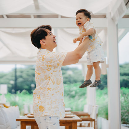 Resort Series - Boys Shirt in Island Print by Le Petit Society — image 7