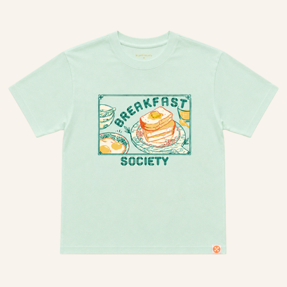 A Singapore Series - Breakfast Society Adult Tee in Mint by Le Petit Society