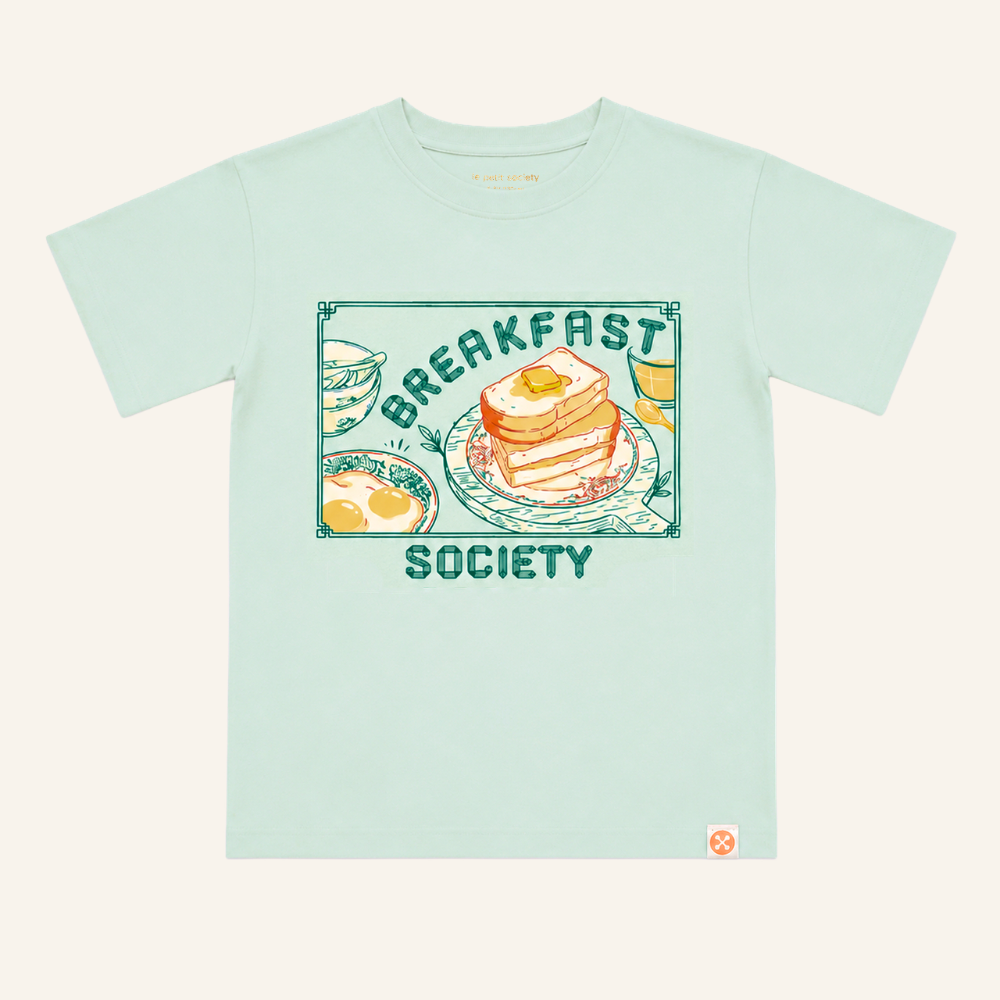 A Singapore Series - Breakfast Society Kids Tee in Mint by Le Petit Society — image 9