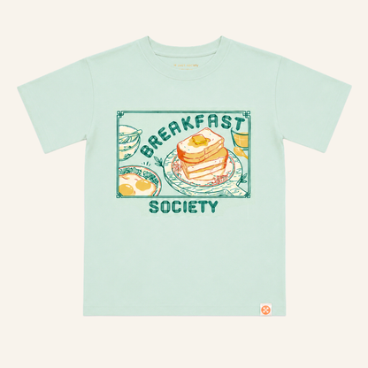 A Singapore Series - Breakfast Society Kids Tee in Mint by Le Petit Society — image 2