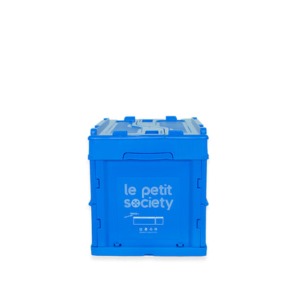 Collapsible Storage Crate (Small) in Bright Blue by Le Petit Society