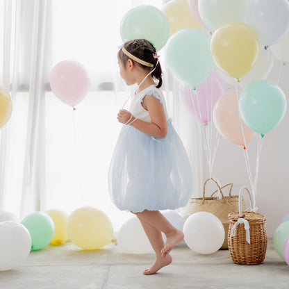 Flower Girl Series - Bubble Dress in Blue by Le Petit Society — image 5