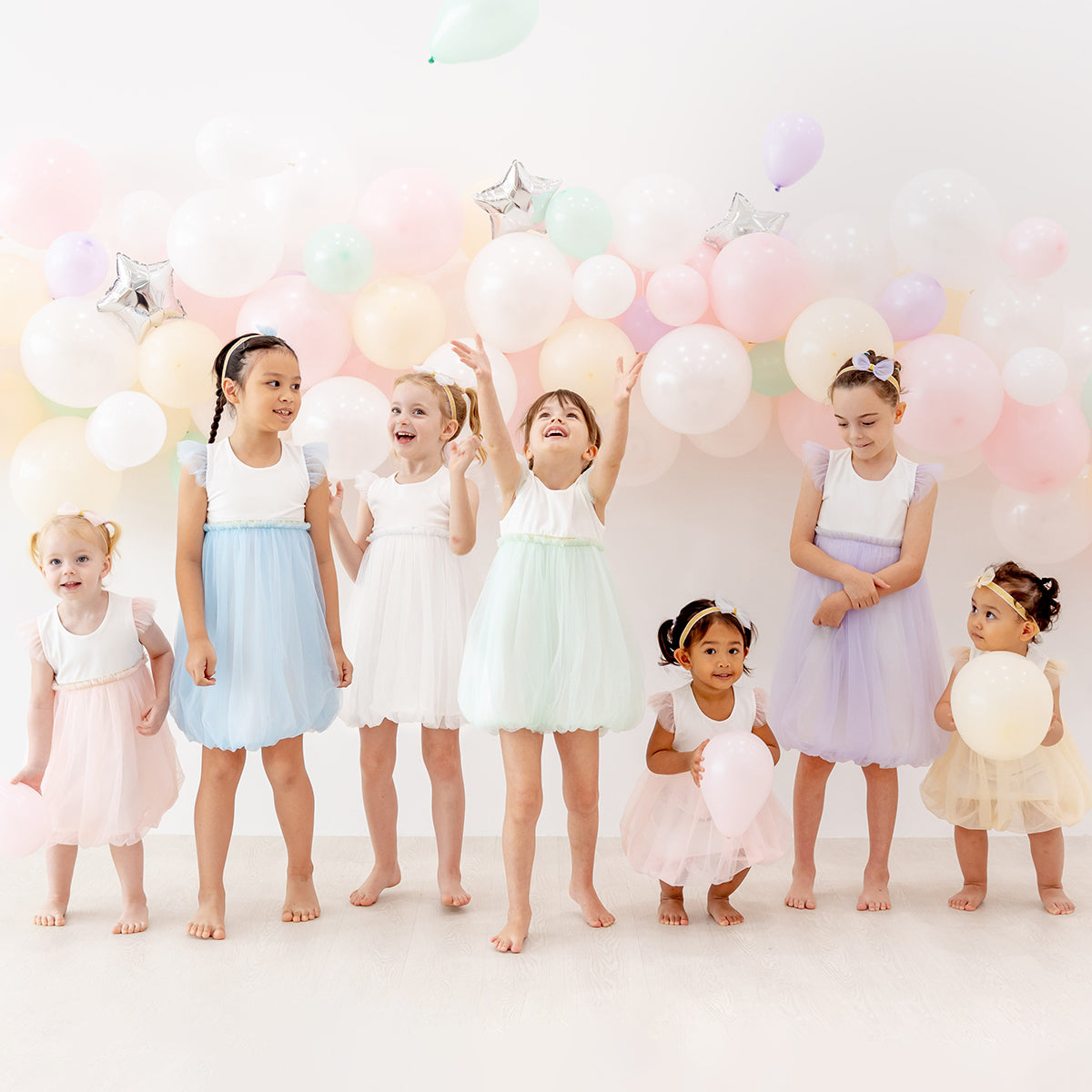 Flower Girl Series - Bubble Dress in Blue by Le Petit Society — image 4