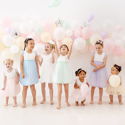 Flower Girl Series - Bubble Dress in Blue by Le Petit Society — image 4