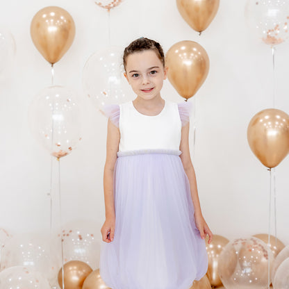 Flower Girl Series - Bubble Dress in Lilac by Le Petit Society — image 14