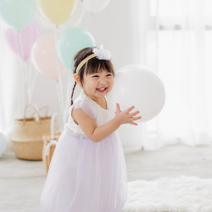 Flower Girl Series - Bubble Dress in Lilac by Le Petit Society — image 11