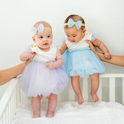 Flower Girl Series - Baby Bubble Dress in Lilac by Le Petit Society — image 4
