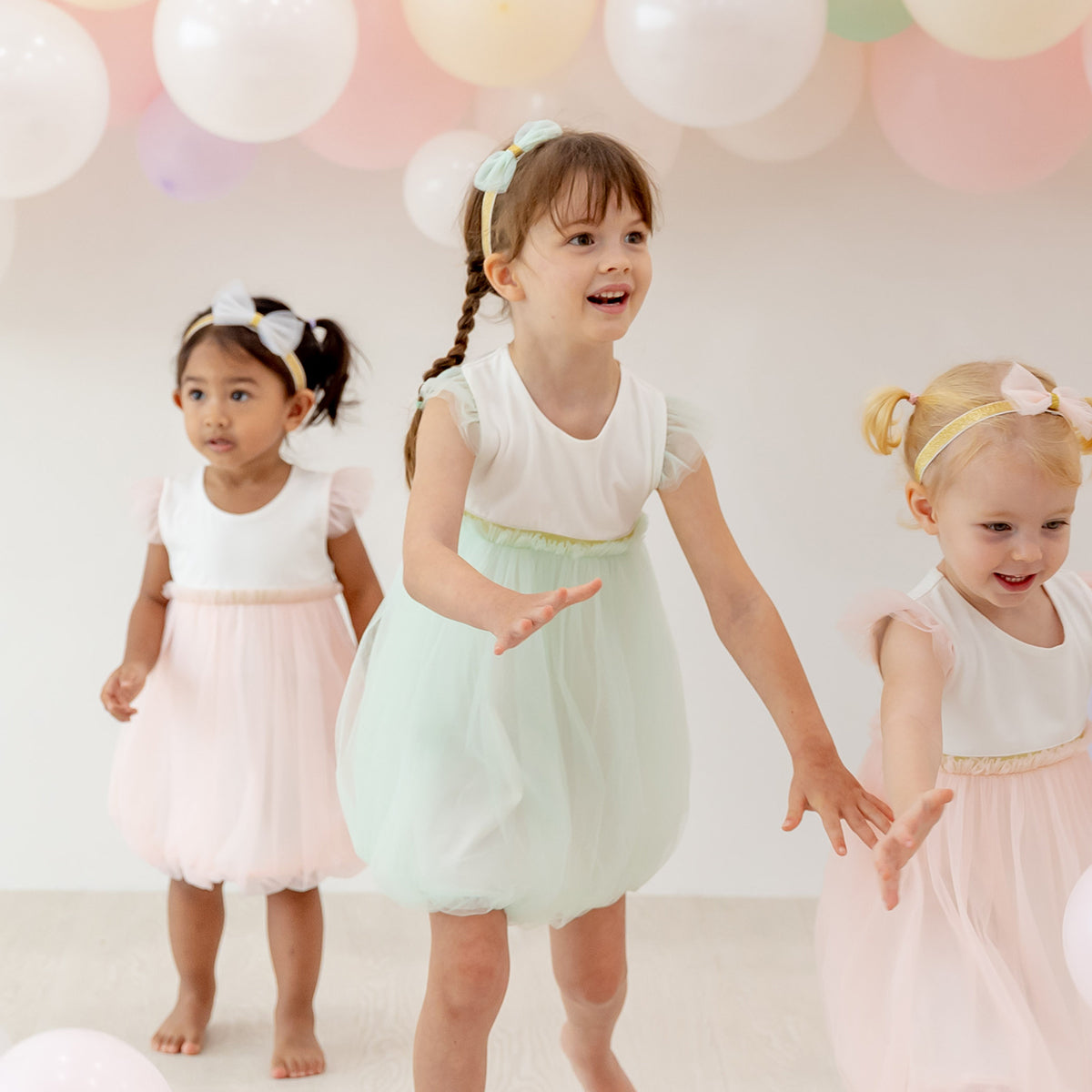 Flower Girl Series - Bubble Dress in Mint by Le Petit Society — image 7