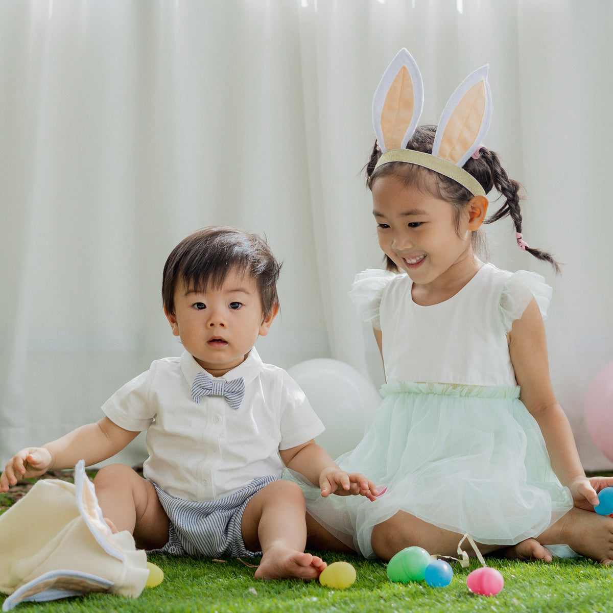 Flower Girl Series - Bubble Dress in Mint by Le Petit Society — image 5