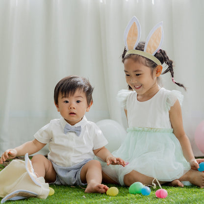 Flower Girl Series - Bubble Dress in Mint by Le Petit Society — image 5
