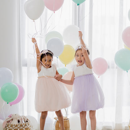 Flower Girl Series - Bubble Dress in Soft Pink by Le Petit Society — image 11