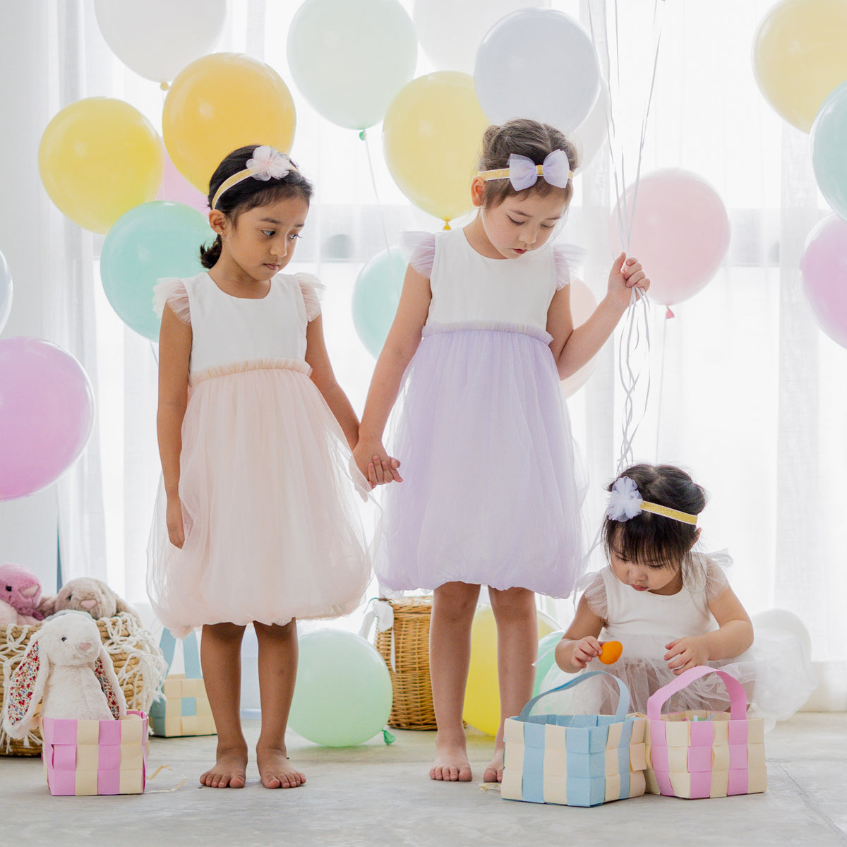 Flower Girl Series - Bubble Dress in Lilac by Le Petit Society — image 7