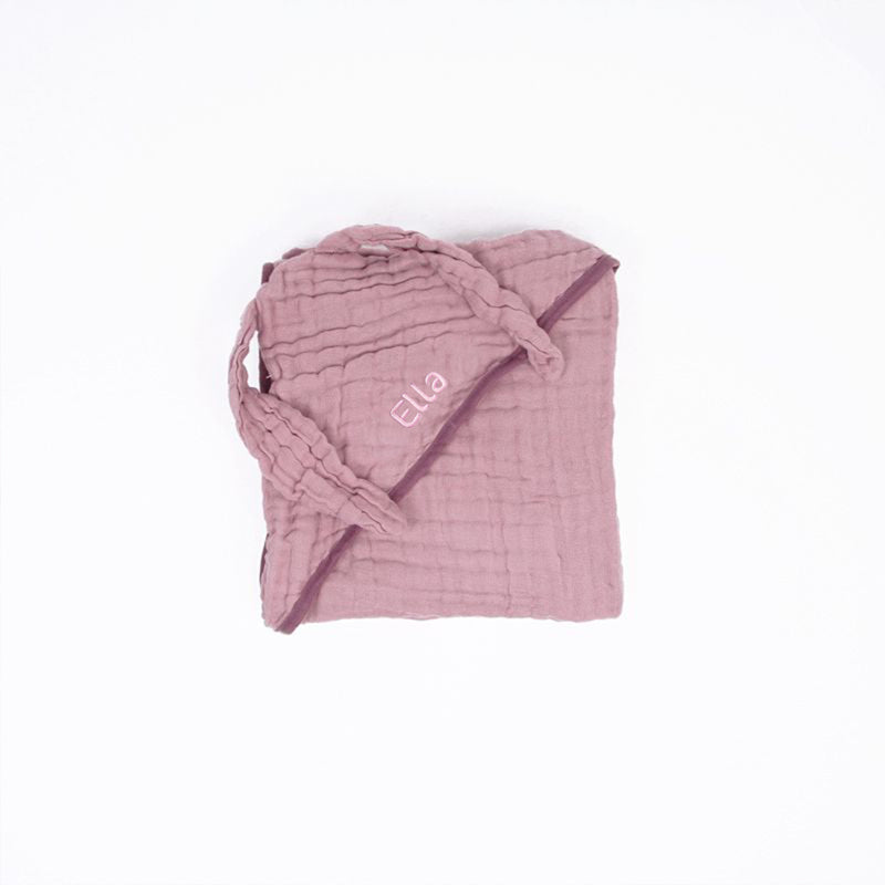 Bath Cape - Bunny in Dusty Pink (Personalisable) by Le Petit Society — image 4
