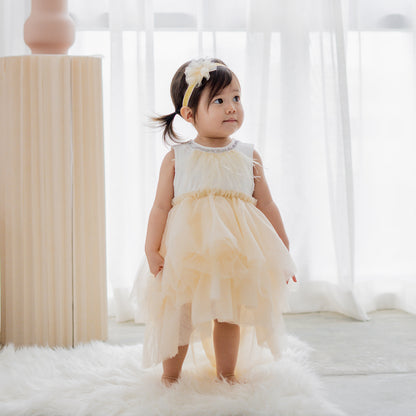 Flower Headband in Champagne