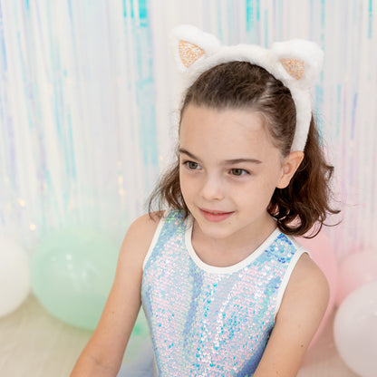 *New* Cat Headband in White by Le Petit Society