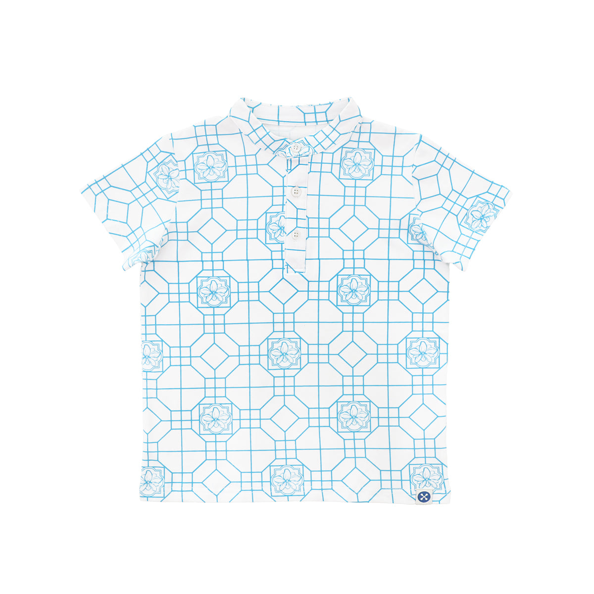 Chinese Motif Series - Boys Jersey Shirt in Blue by Le Petit Society — image 8