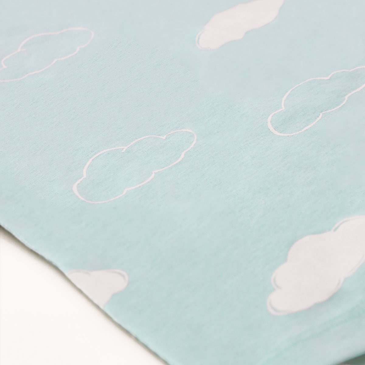 Baby Organic Short Sleeves Kimono Top in Cloud Print by Le Petit Society — image 9