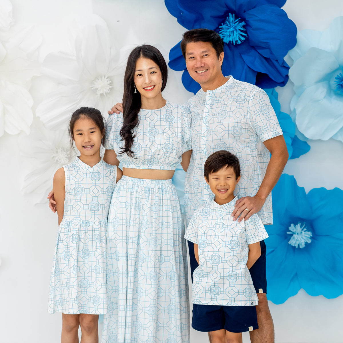 Chinese Motif Series - Boys Jersey Shirt in Blue by Le Petit Society — image 4