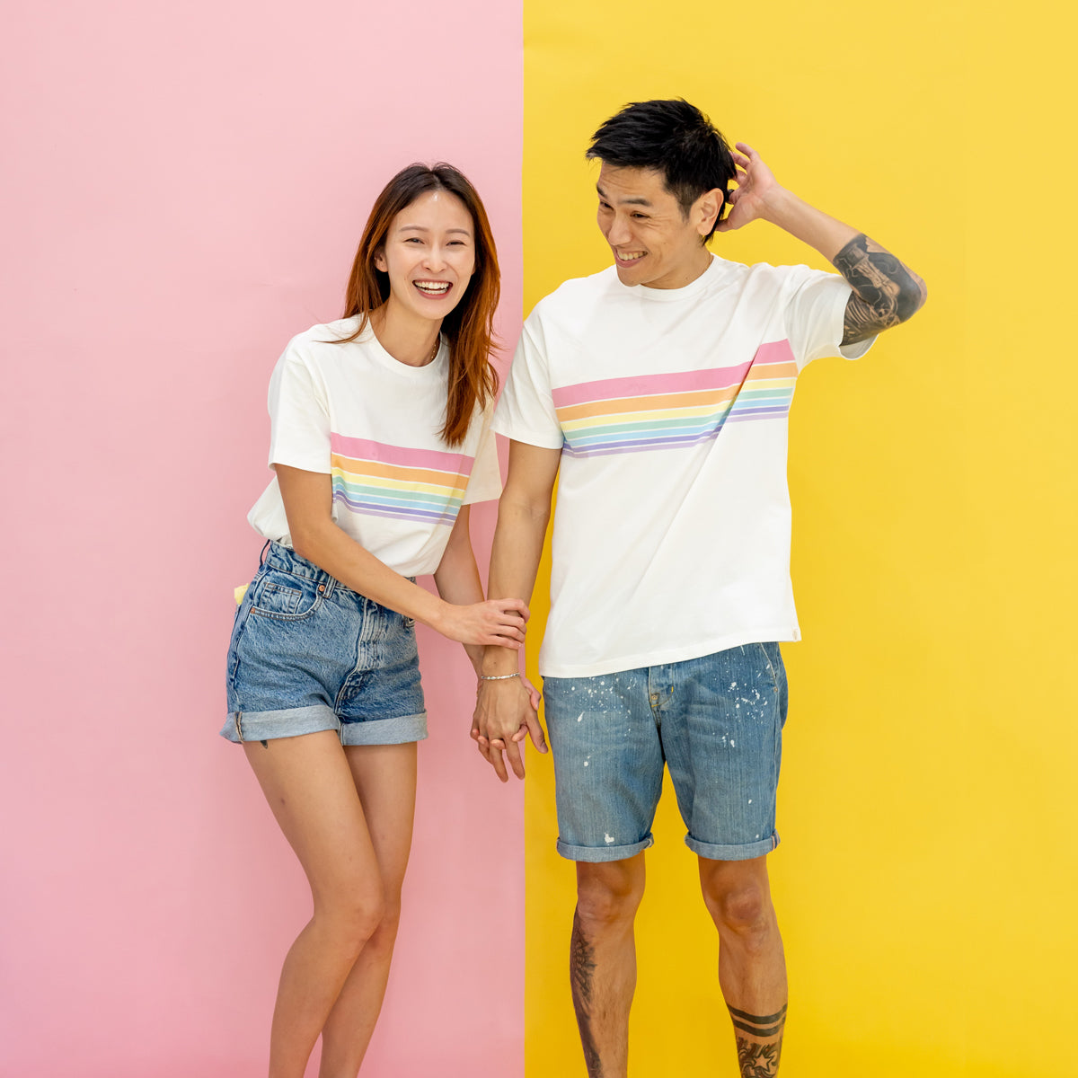 Rainbow Series - Adult Boxy Tee in Pastel by Le Petit Society — image 3