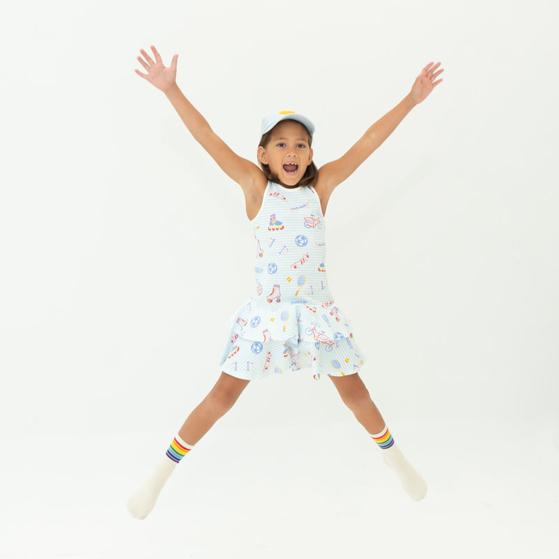 Rainbow Series - Kids Calf Socks in Cream by Le Petit Society — image 6
