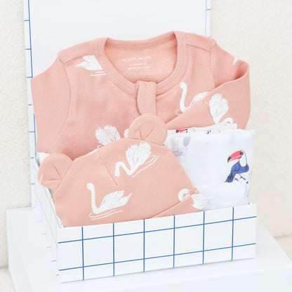 Cuddle and Comfort Set in Little Swan by Le Petit Society