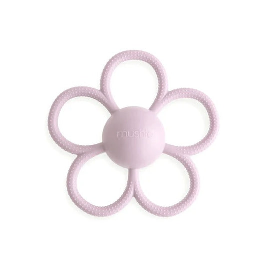 Daisy Rattle Teether in Soft Lilac by Mushie