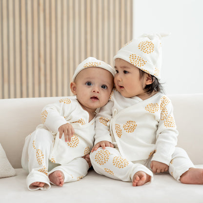 Baby Organic Leggings in Dandelion Print by Le Petit Society — image 4