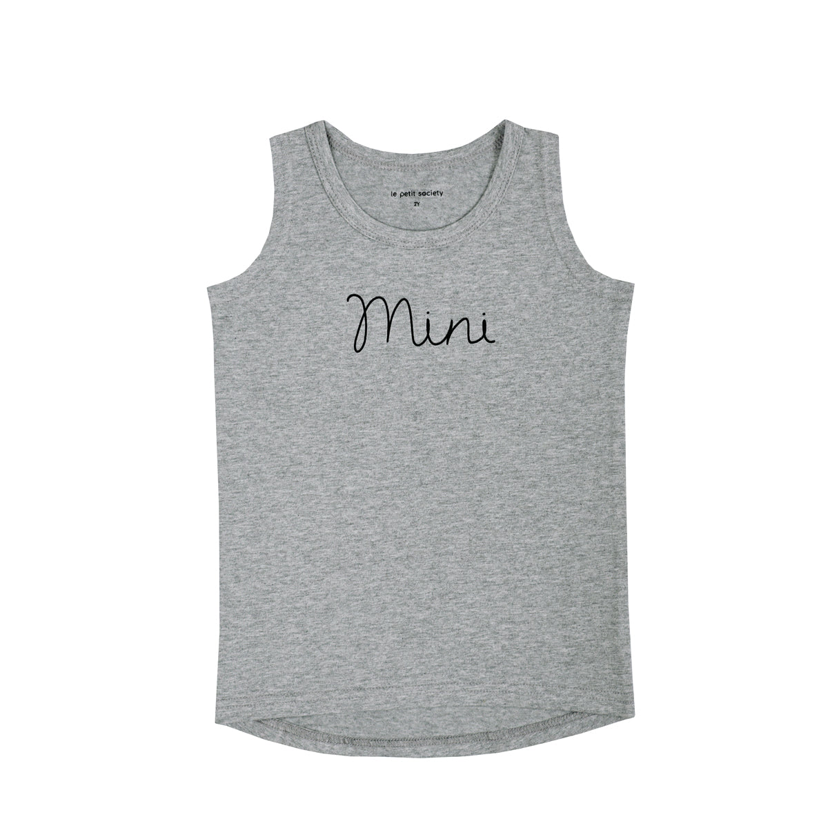 Family Tees - Mini Kids Tank in Dark Grey by Le Petit Society