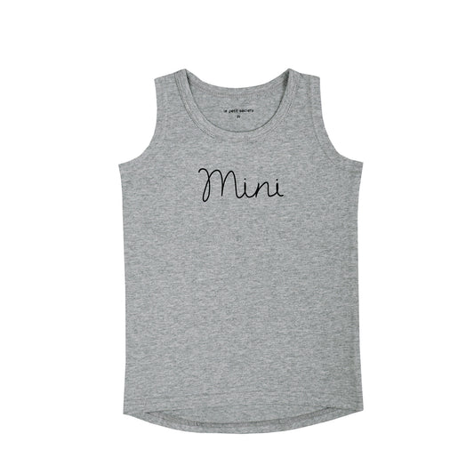 Family Tees - Mini Kids Tank in Dark Grey by Le Petit Society
