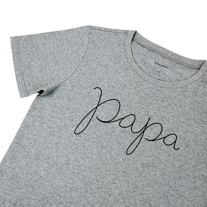Family Tees - Papa Tee in Dark Grey by Le Petit Society — image 3