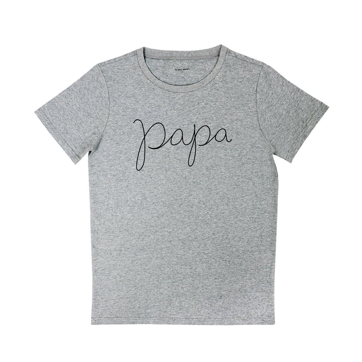 Family Tees - Papa Tee in Dark Grey by Le Petit Society — image 2