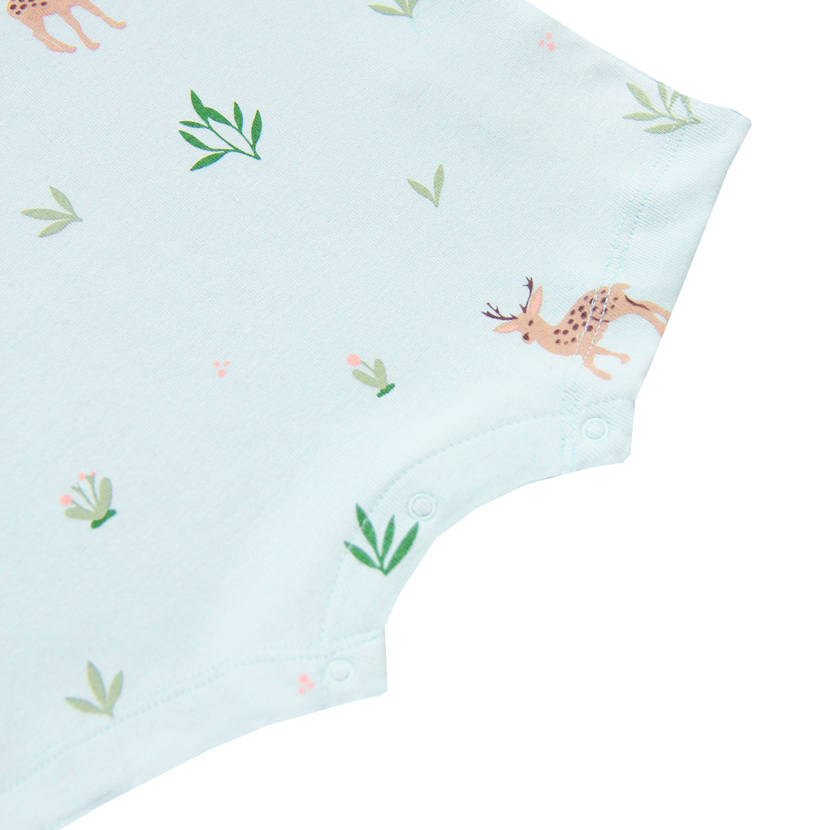 Baby Organic Sleeveless Romper in Deer Print (Personalisable) by Le Petit Society — image 6