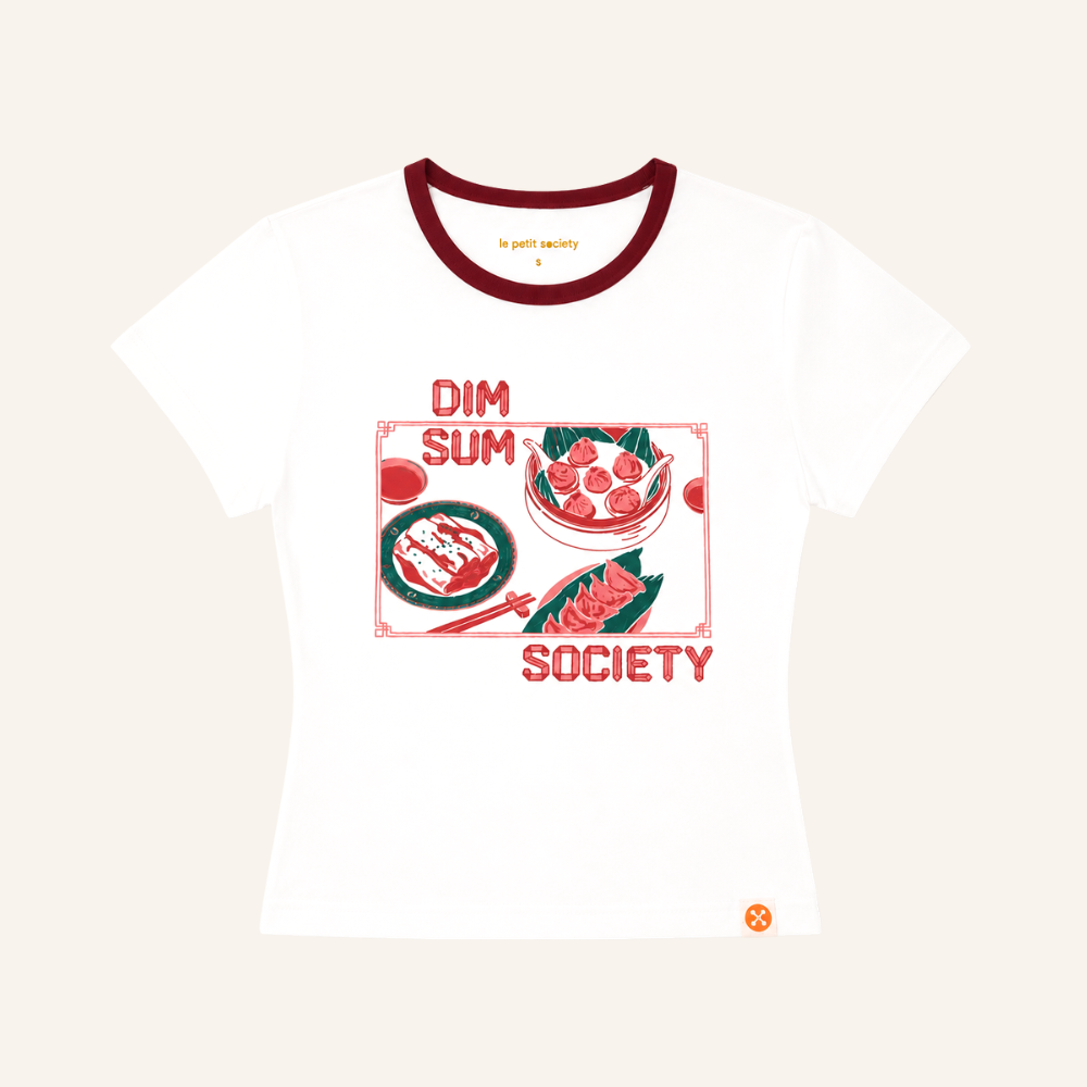 A Singapore Series - Dim Sum Society Ladies/Teens Tee in White by Le Petit Society — image 8