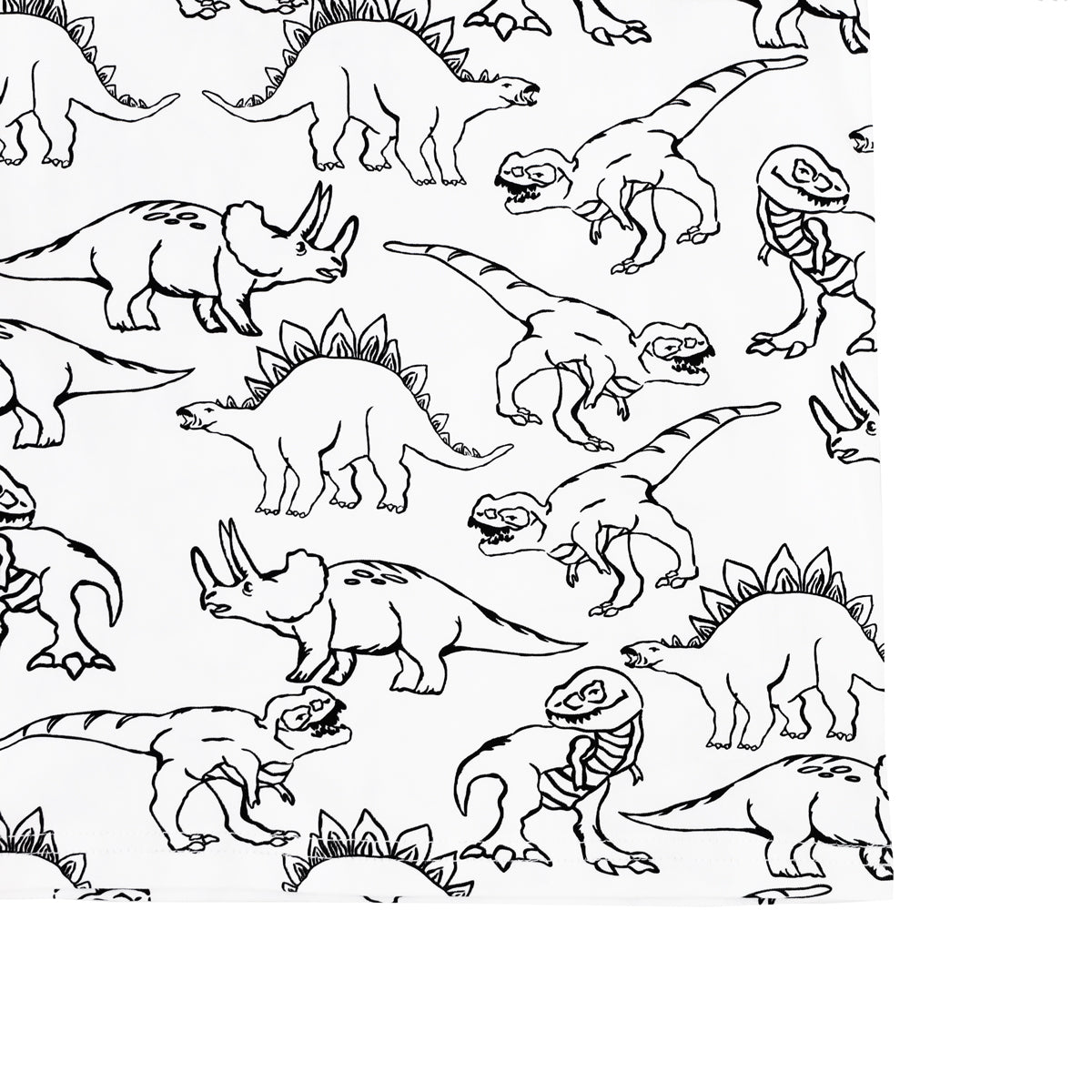 Made for Play - Long Sleeves Tee in Dino Sketch Print in White by Le Petit Society — image 8