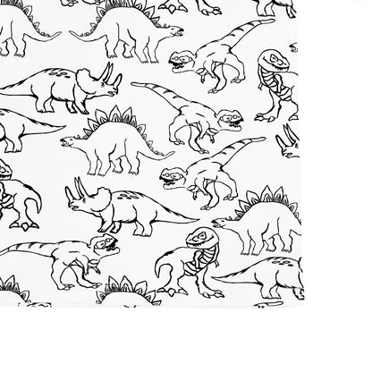 Made for Play - Long Sleeves Tee in Dino Sketch Print in White by Le Petit Society — image 8