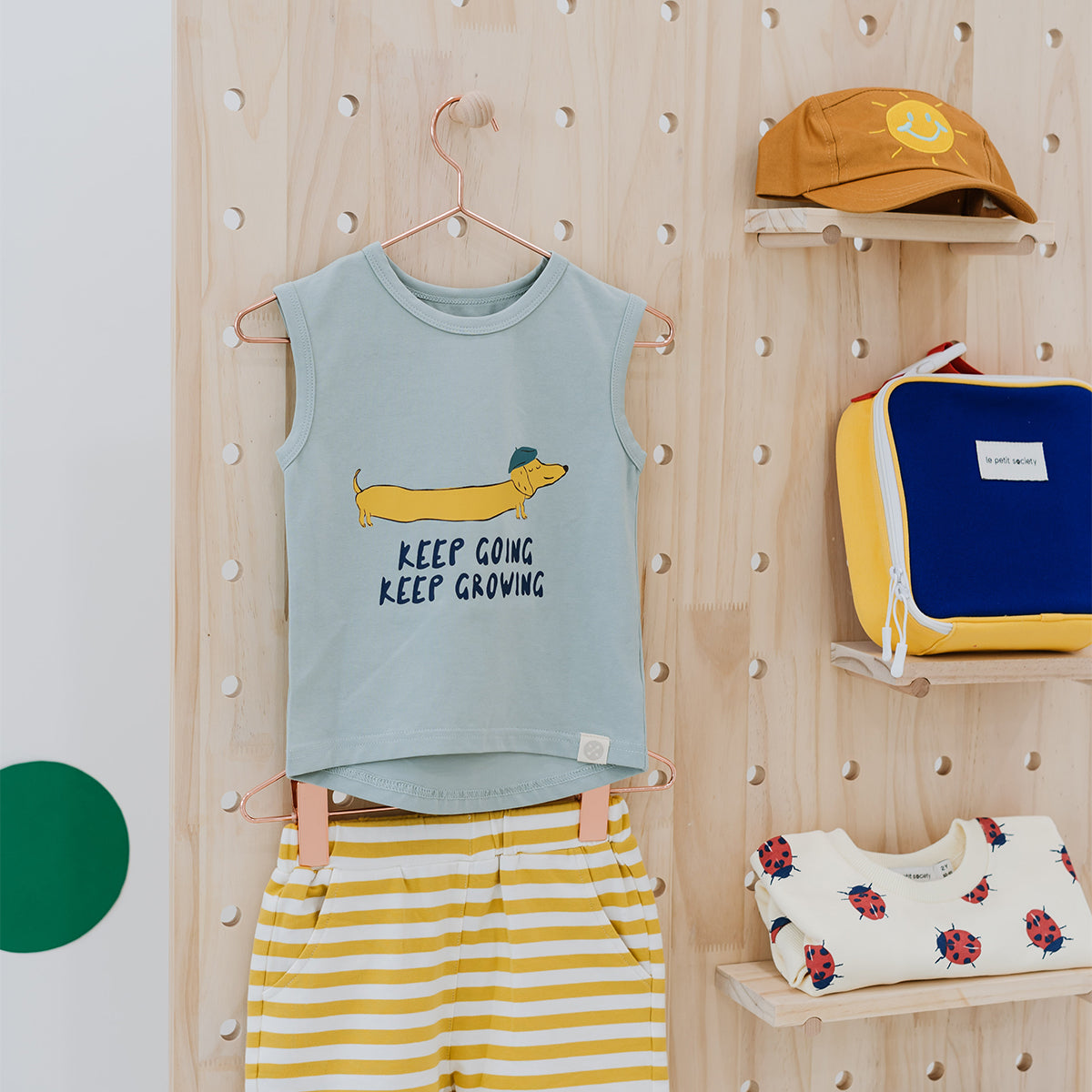 Made For Play in Kids "Keep Going Keep Growing" Tank by Le Petit Society — image 6